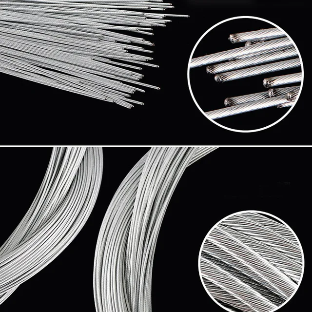 2Pcs Bike Shift Cable Brake Wire For MTB Road Bike Brake Inner Cable Front Rear Derailleur Brake 140/200/110/170cm 3