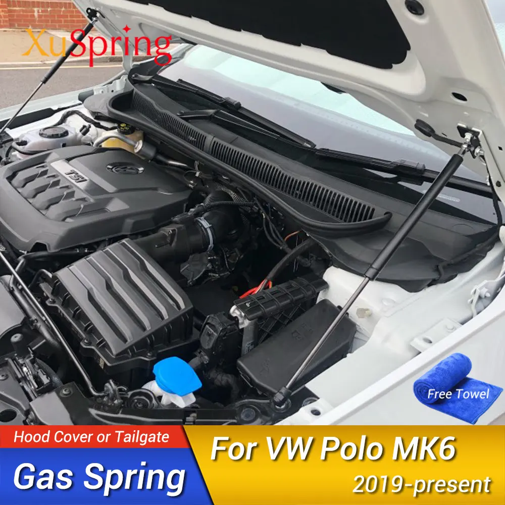 Generic Pair Front Hood Bonnet Gas Struts For Volkswagen Polo 6R