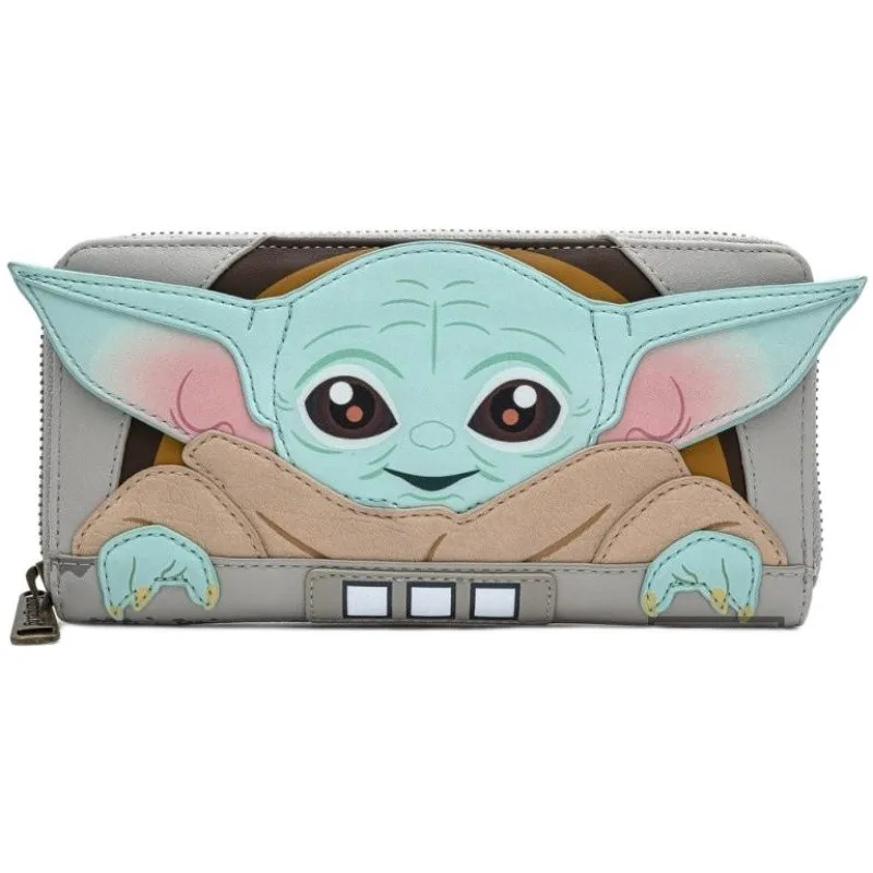Star Wars The Mandalorian Baby Yoda Grogu Cosplay Costumes Card Holder Coin Purse Money Bag Pu
