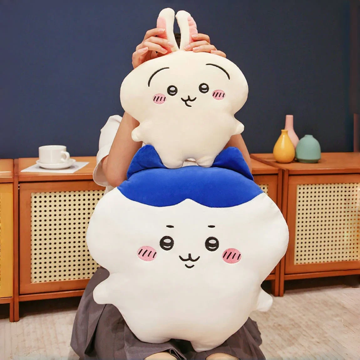 Very Soft Chiikawa Hachiware Usagi Back Cushion Big Size Cuddly Pillow Cartoon Stuffed Anime Sofa Bed Cushion Home Decor Gifts 4