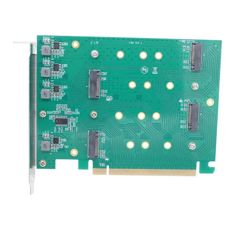 

PCI-E3.0 X16 разделение на 4 NVME M.2 твердотельный накопитель SSD карта массива VROC многопортовая карта адаптера