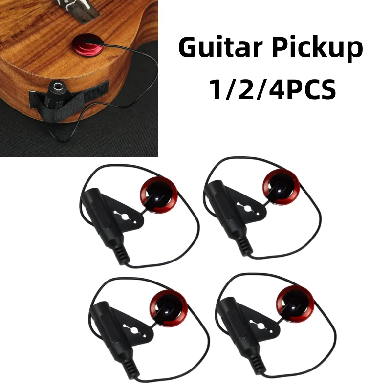 4/2/1pc Portable Guitar Pickup Professional Piezo Contact Microphone Pickup Easy To Install For Violin Ukulel Guitar Accessories