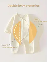 Somenie – body pour garçons et filles, vêtements d'hiver pour nouveau-né, vêtements de maison en coton pour tout-petits de 0 à 6 mois, vêtements épais pour le printemps et l'automne 2