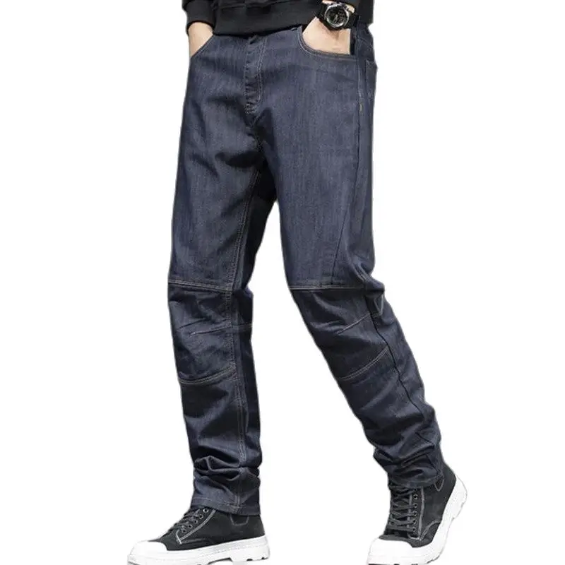 

Men's Straight Jeans Loose Mens Denim Cargo Pants Leisure Men Clothing Jean Trousers Plus Size 44 Extra-long Jeans