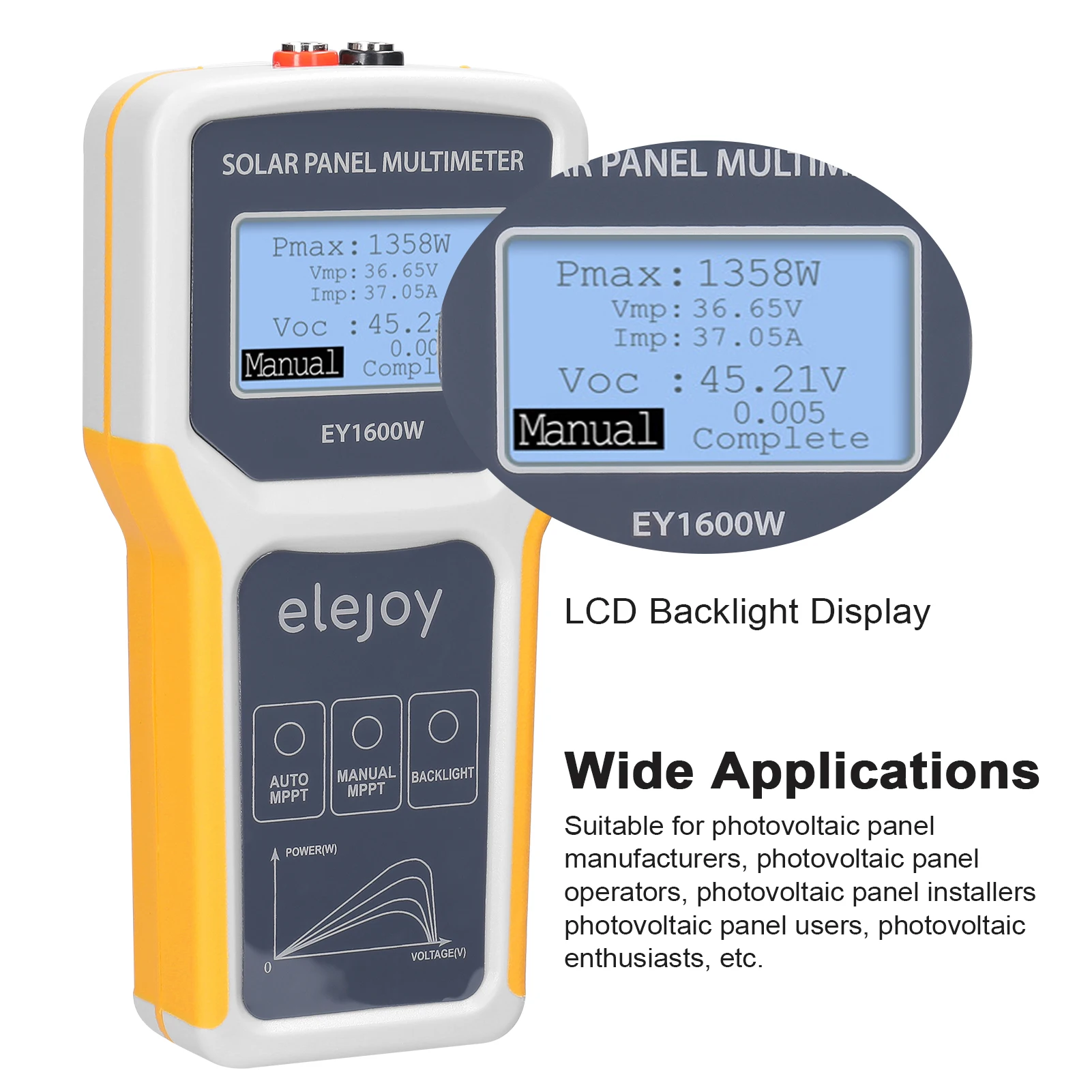 Solar Photovoltaic Panel Tester Multimeter Voltmeter Auto/Manual MPPT Detection Voltage Test Tool EY1800/EY1600W/EY800W/EL400B digital multimeter,multimeter tester,voltage detector tester,voltage meter tester,analog multimeter