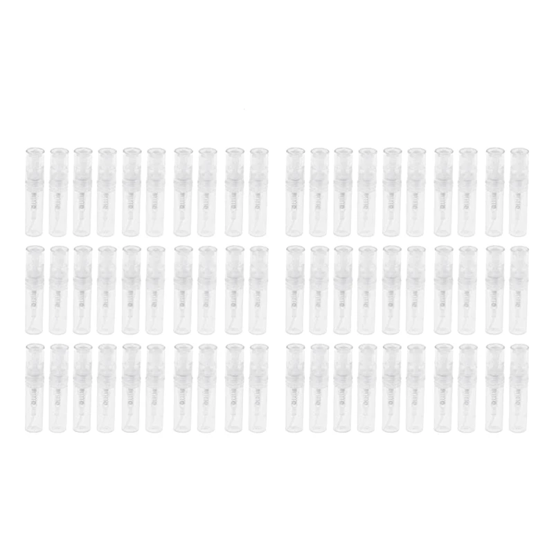 투명 2Ml 분무기 플라스틱 병 스프레이, 60 개, 일회용 향수, 빈 샘플 병, 여행 파티용