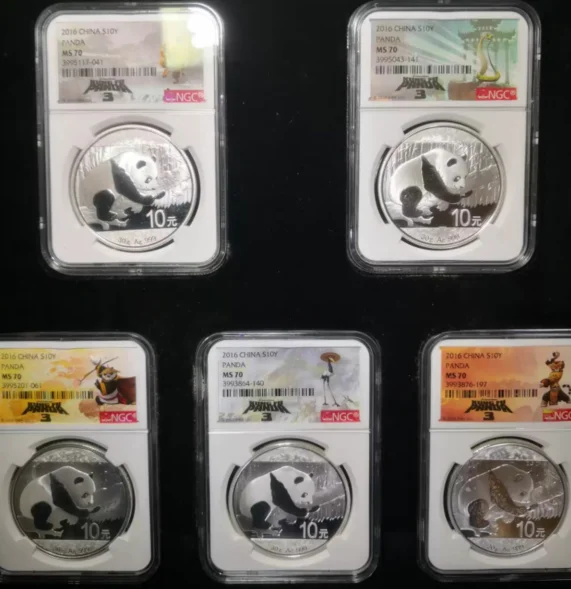 2016中国30グラム。999銀パンダ ¥ 10コインパンダコインngc 70