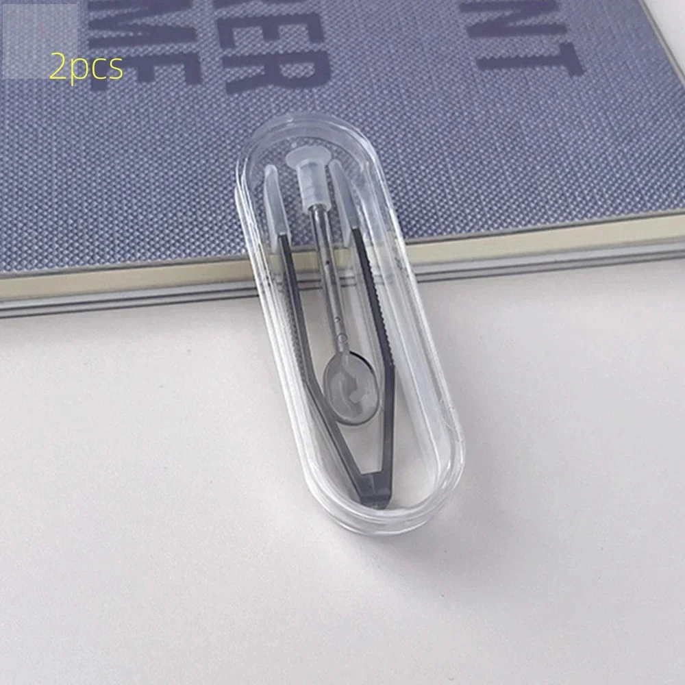 Contact Lens Handling Tweezers Set - Transparent Large & Small Clamp Rods