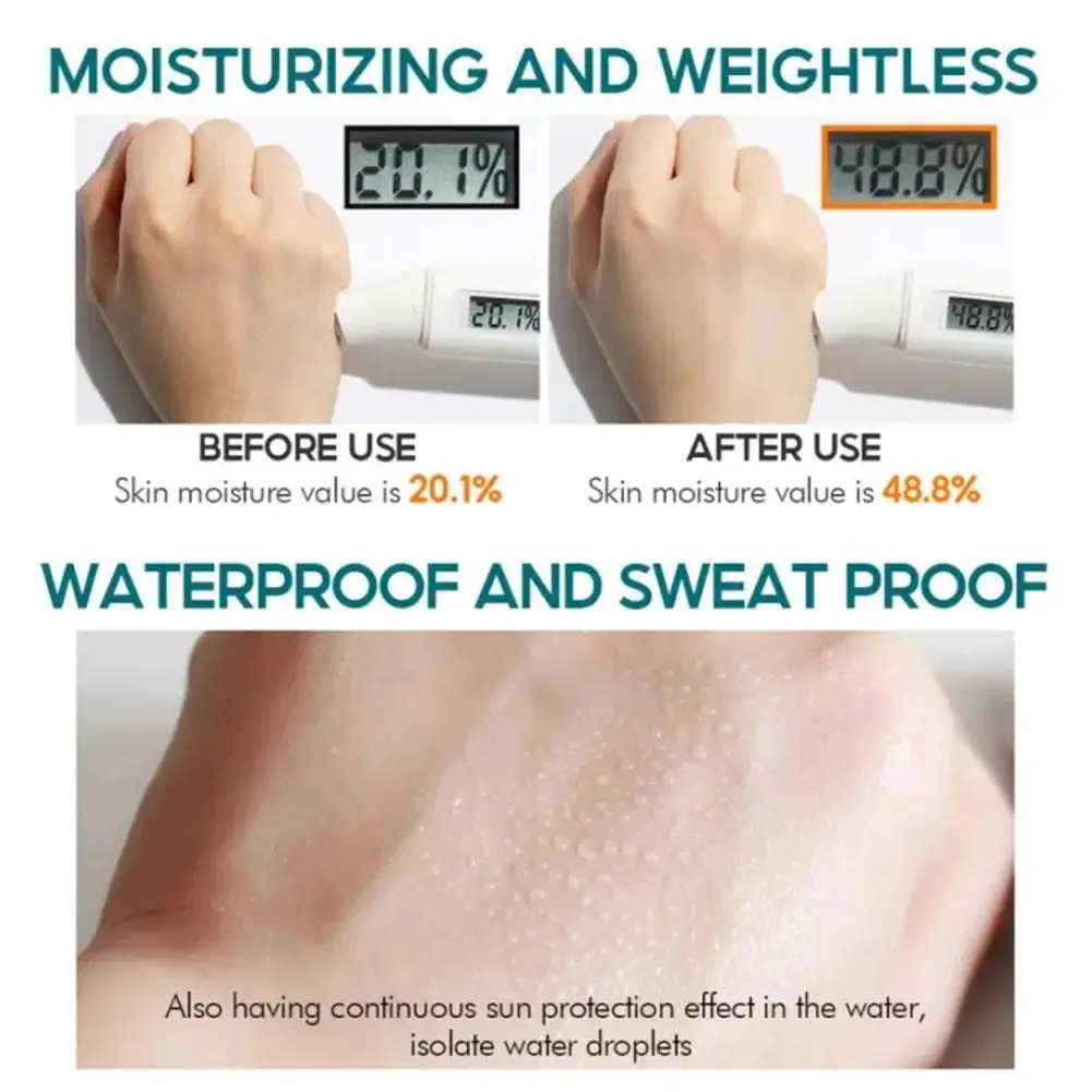 SPF50+ Sunscreen Cream Anti-UV Anti-sunburn Anti-aging Anti-waterproof Anti-sweatproof Refreshing Non Greasy Facial Skincare