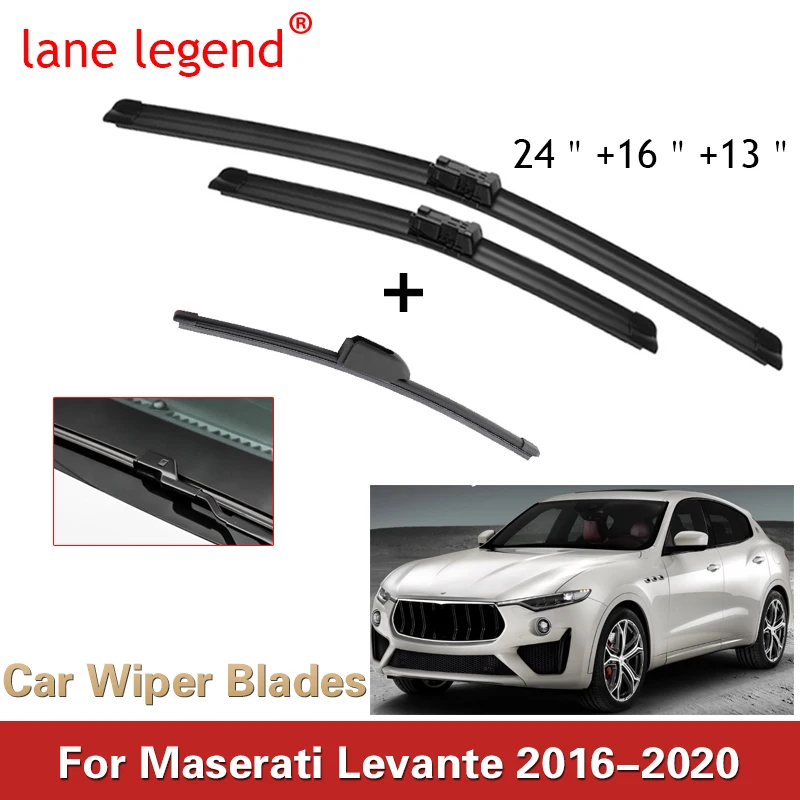 Per Maserati Levante 2016-2020 24 "+ 16" + 13 "Spazzole Tergicristallo Anteriore Posteriore Spazzole Accessori Taglierina 2016 2017 2018 2019 2020