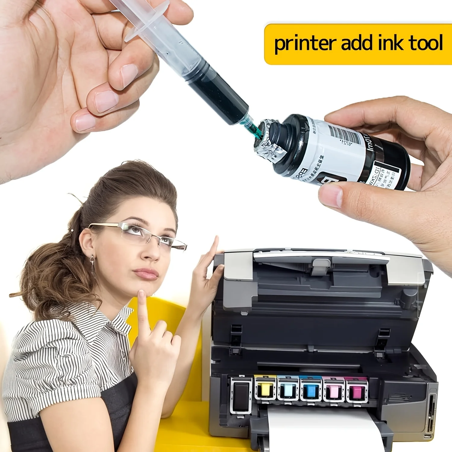 Glue Applicator Syringe with Blunt Tip Needle and Cap, for Liquid, Glue, Ink, Perfume, Lip Gloss Making 2