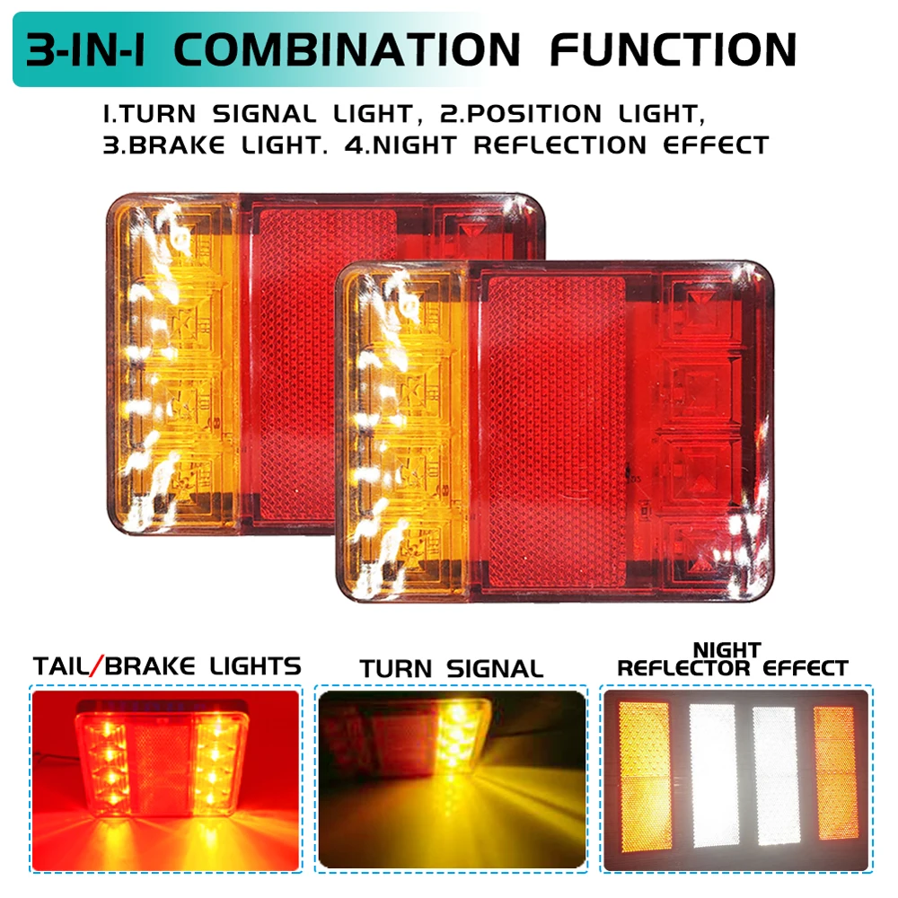 Best Custom Truck Trailer LED Brake Lights+Indictors+Taillights