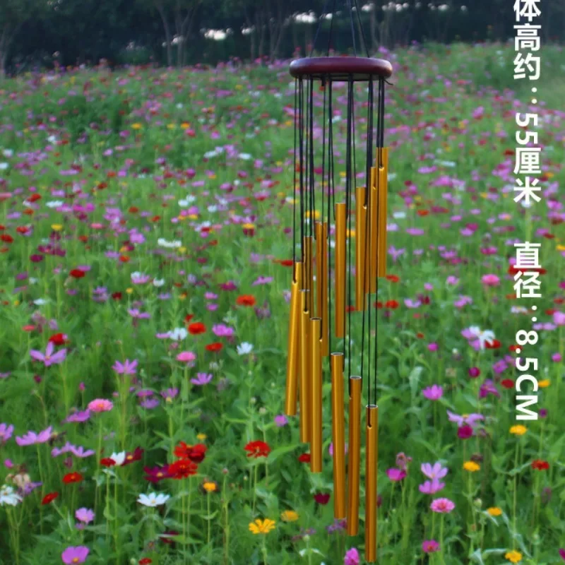 

12 Tubes Wind Chimes Pendant Aluminum Tube Wind Chimes Bells Balcony Outdoor Yard Garden Home Decoration Multiple Styles