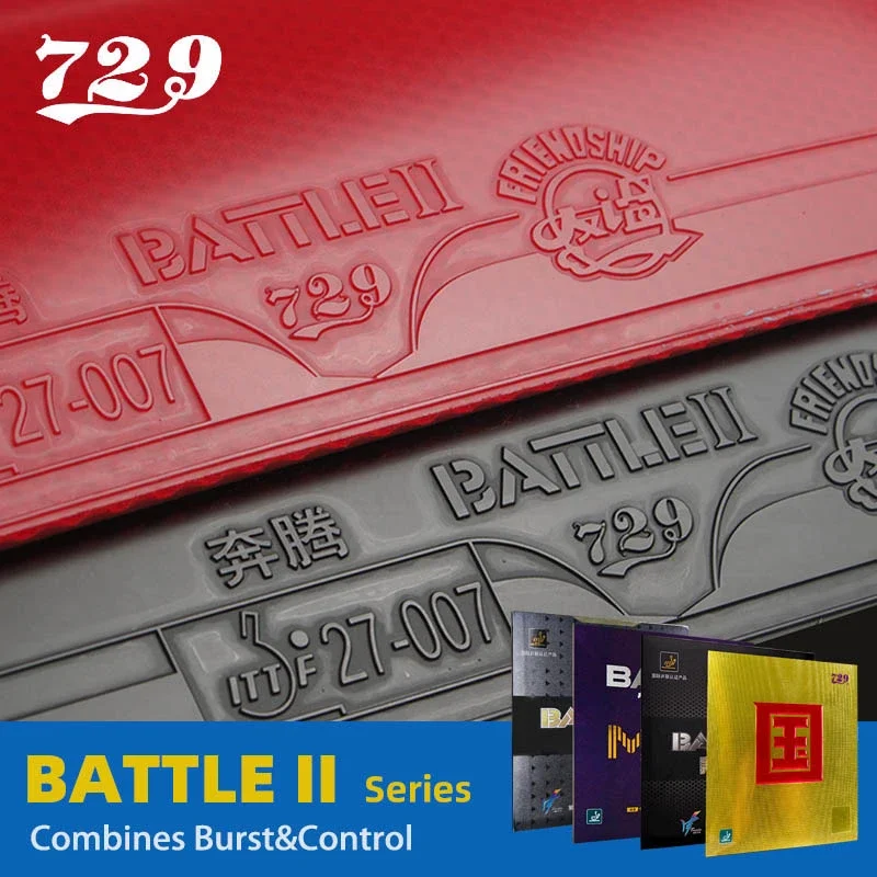 

729 Friendship Battle 2 Series Table Tennis Rubber Tacky Professional Pimples-in Ping Pong Rubber for Intermediate and Advanced