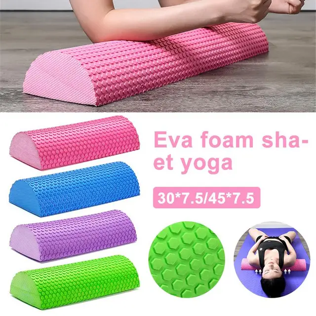 30-45cm Semi-circular Yoga Column Foam Axi Massage Roller Muscle Back Muscle MassageThe Grid With Massage Floating Point 2