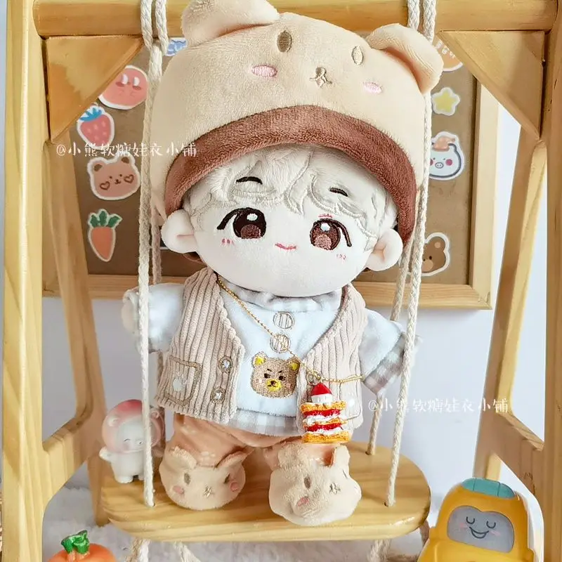 

Doudou Bear Hat Vest 20cm Set 20cm Baby Clothes Star Cotton Doll Doll Dressing