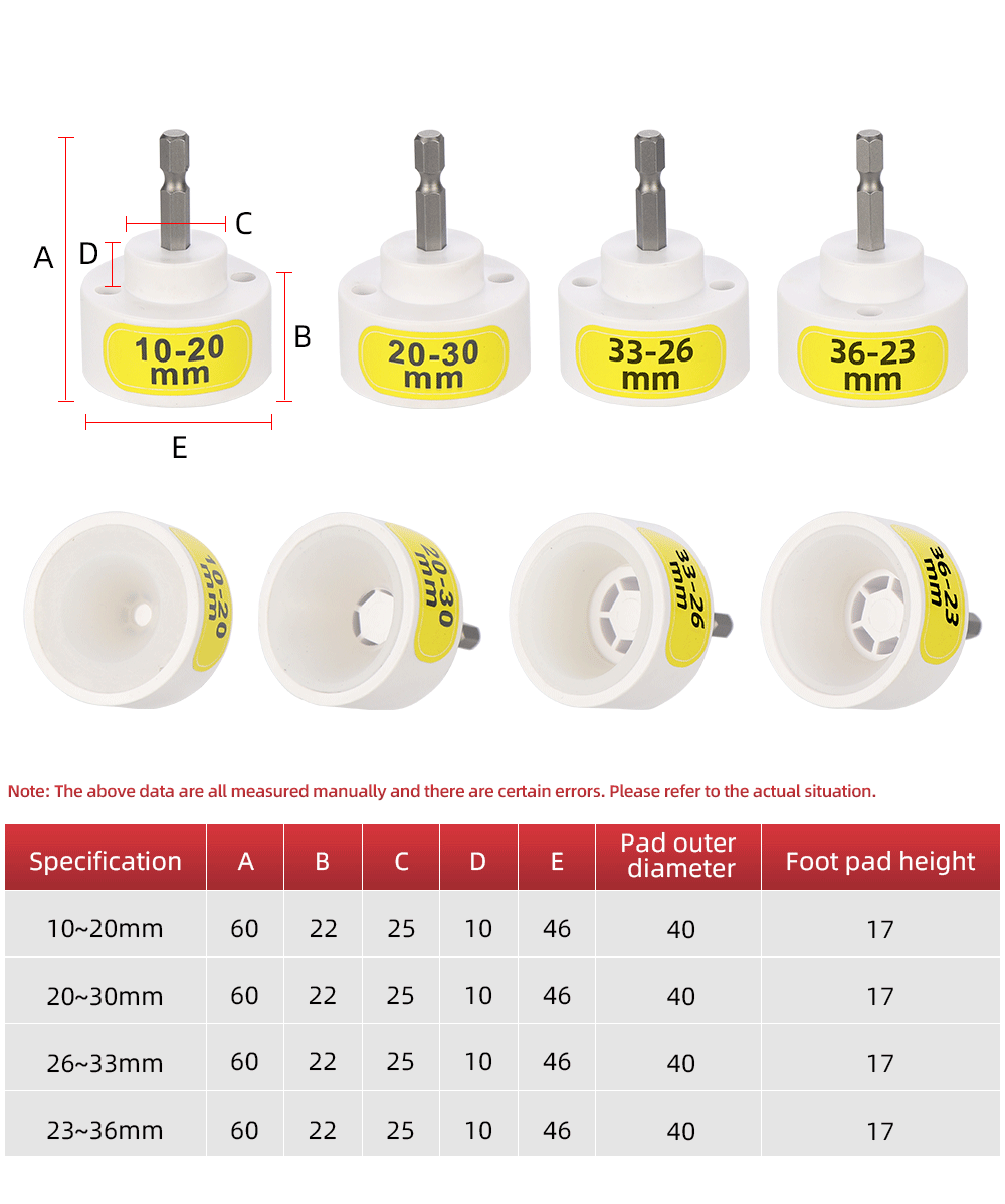 HIFESON 1/4 Screw Capping Head Sealing Cover Power Drill Adapter Twist Cap Head Fastening Head Outer Diameter Bottle 10-50mm