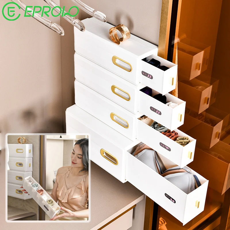 Wardrobe Wall Mounted Panties Socks Storage Drawer No Pounch Sticky