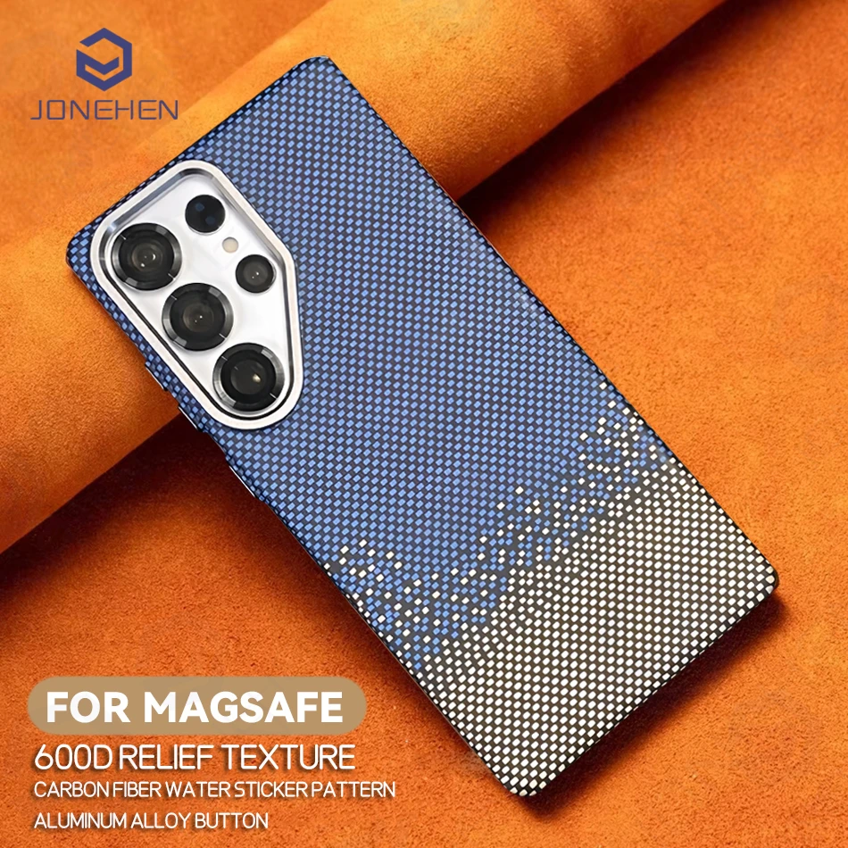 Enhanced Carbon Fibre Patterned Magnetic Slim Shockproof Cover