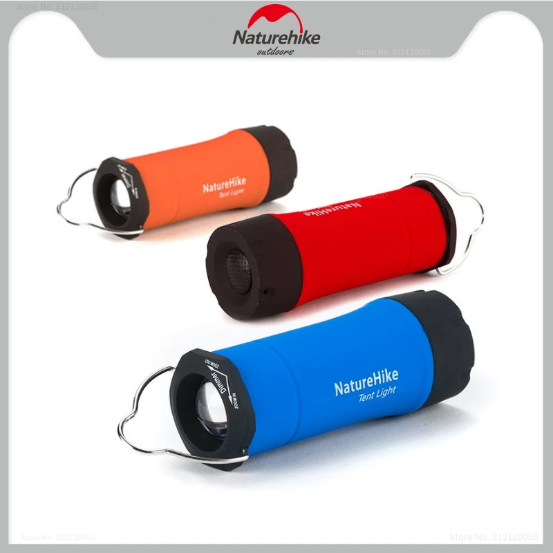 

Naturehike Outdoor Flashlight Camping Tent Light 3-Gear Lighting Camp Led Strong Light Flashlight Hiking Portable Camping Light