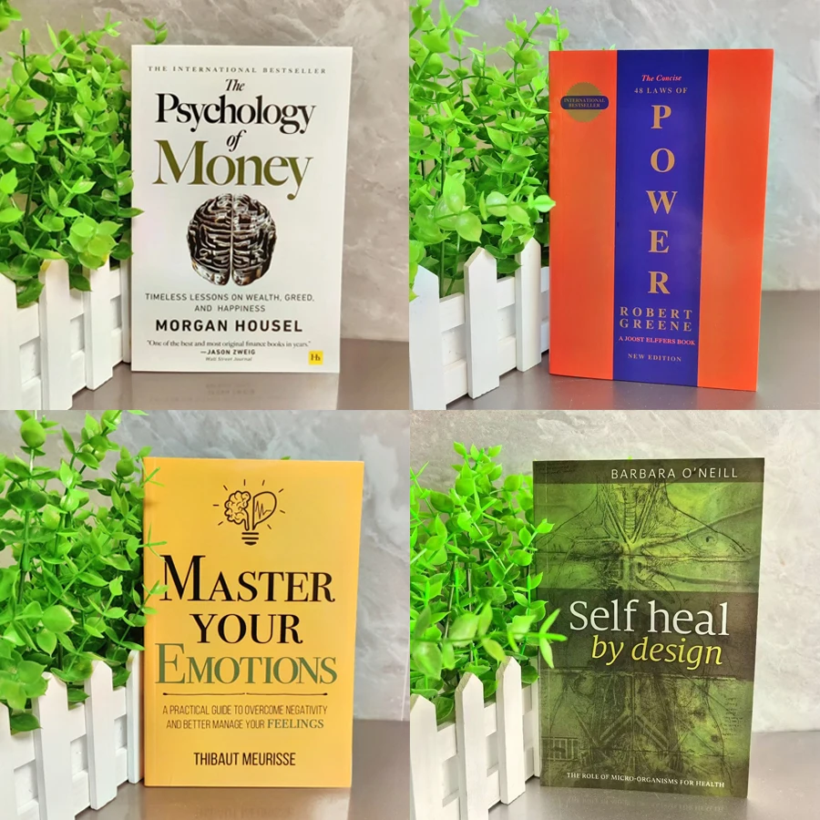 Hot selling book collection: Money Psychology books, Atomic Habits, Changing Thinking, 48 Laws of Power, etc