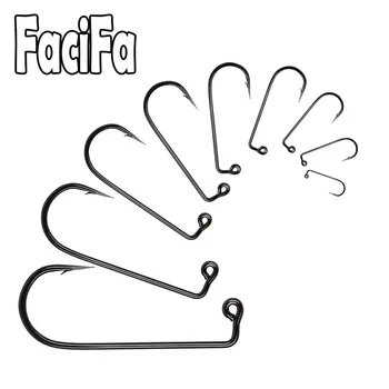 100 pcs 90 Degree Jig Fly Tying Strong Wire Saltwater Freshwater Fish Hook Aberdeen jig fishing size 6 4 2 1 1/0 to 4/0#