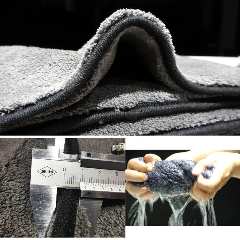 1200GSM Car Detailing Car Wash Microfiber Towel Cleaning Drying Auto Washing Cloth Micro Fiber Rag Accessories