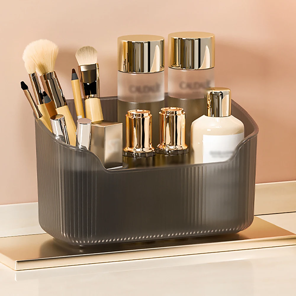 1pc-Bathroom bedroom desktop storage box, used for cosmetics, lipstick, perfume, skin care products, cosmetics tray box