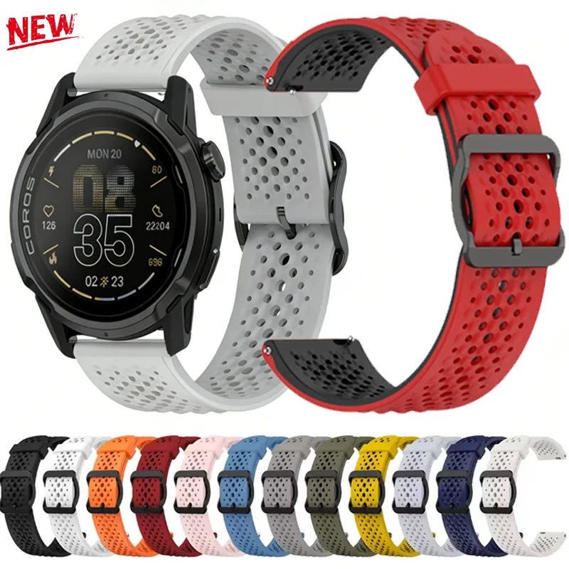Silicone Sports Breathable Replacement Wristband in 20mm/22mm Sizes