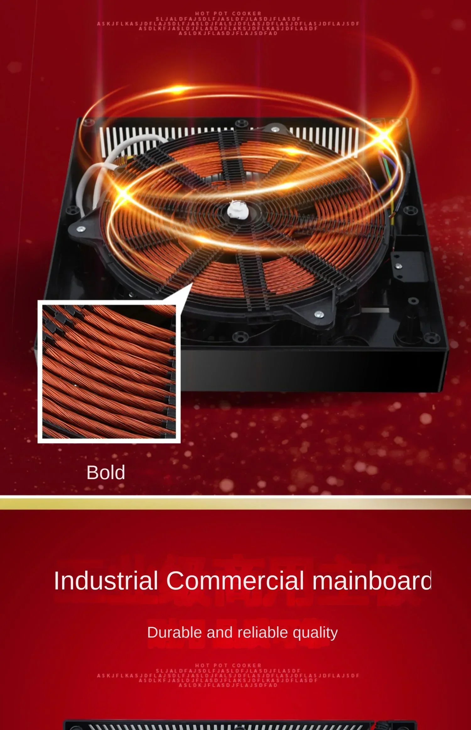220V High Power Square Commercial Induction Cooker Built-in Hob For Hot Pot Restaurant 2000W/3000W