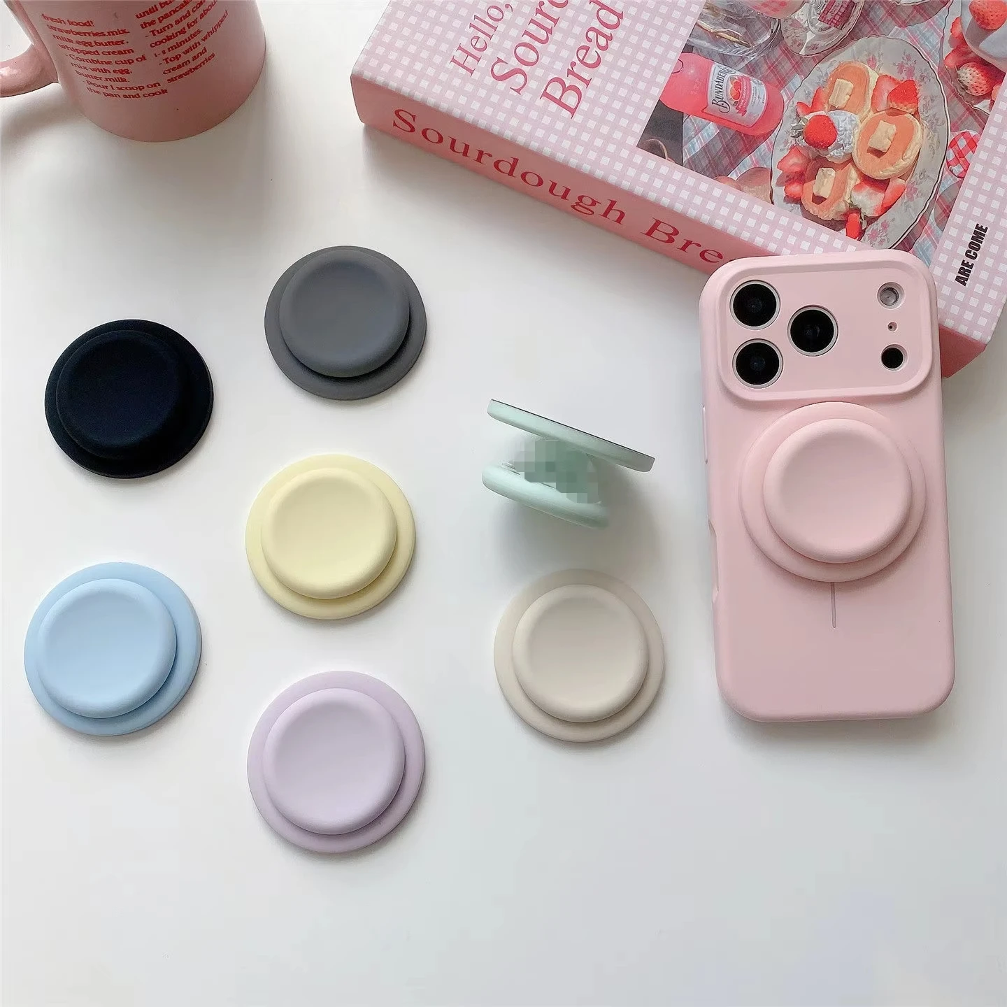 Magnetic Liquid Silicone Phone Grip and Stand