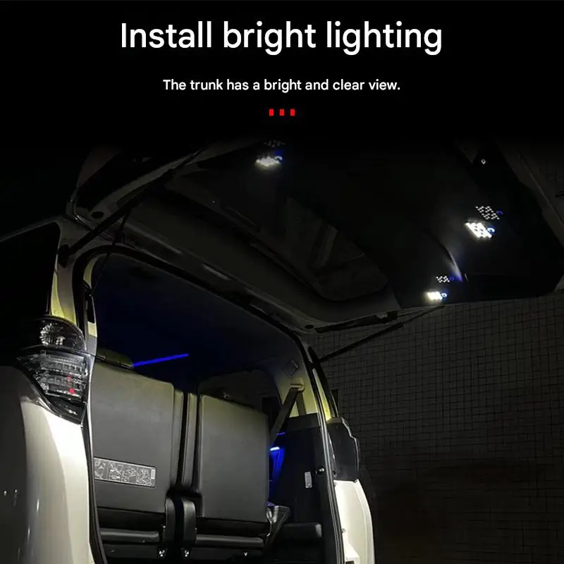 토요타 알파드 벨파이어 30 40 시리즈 LED 트렁크 라이트 리어 테일게이트 앰비언트 램프 카고 공간 조명 인테리어 업그레이드 키트