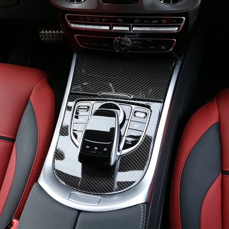 For Mercedes-Benz G-Class W464 2019-2022 ABS Carbon Fiber Interior Kit Dashboard Console Gear Shift Panel Cover Trim Stickers