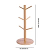 Tree Shape Wood Coffee Tea Cup Rack Storage Holder Stand Home Kitchen Mug Hanging Display Drinkware Shelf With 6 Hooks 6