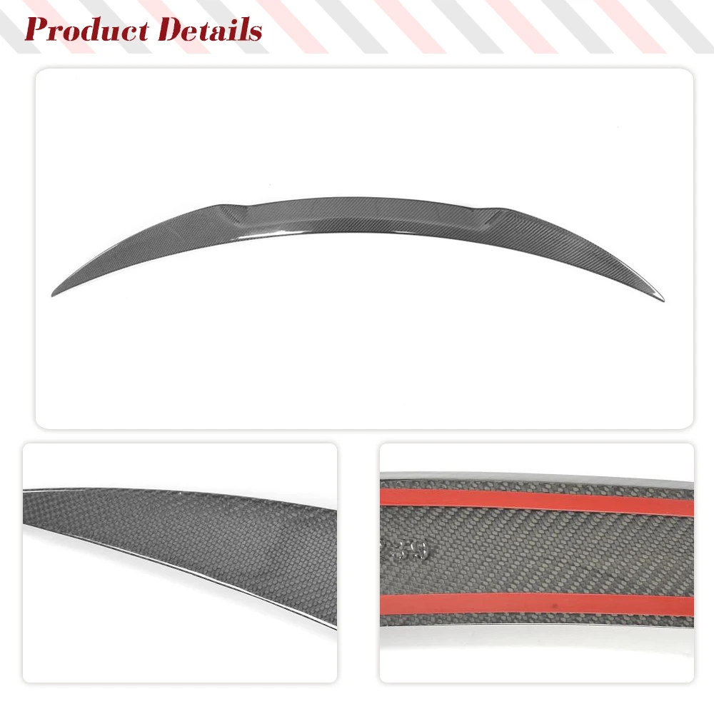 Carbon Fiber/FRP Rear Spoiler Trunk Boot Lip Wing Spoiler for Alfa Romeo Giulia Sedan 2015-Quadrifoglio Verde Car