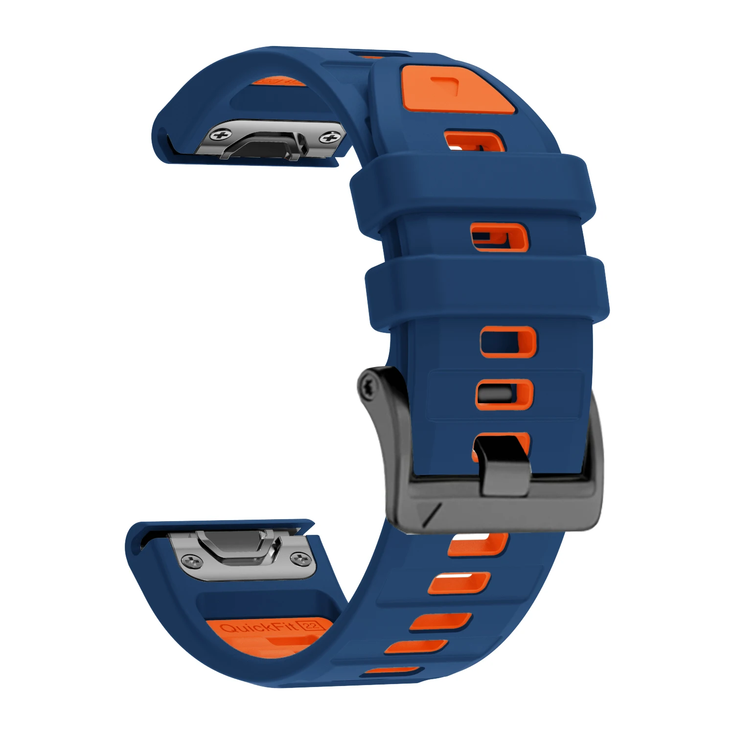 Enhanced Sports Silicone Watch Band - QuickFit 22mm & 26mm Replacement Strap Bracelet