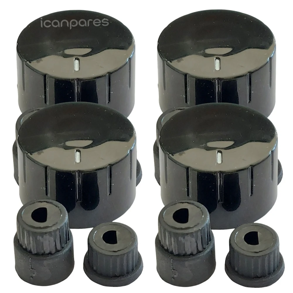 Compatibile Per Hotpoint Ariston-Icf-Interfox Set Top Integrato E Kit 4 Pulsanti Di Gennaio-Nero Brillante