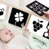 Montessori Baby Visual Stimulation Card Toy Black White Flash Cards High Contrast Visual Stimulation Learning Toys for Children 2