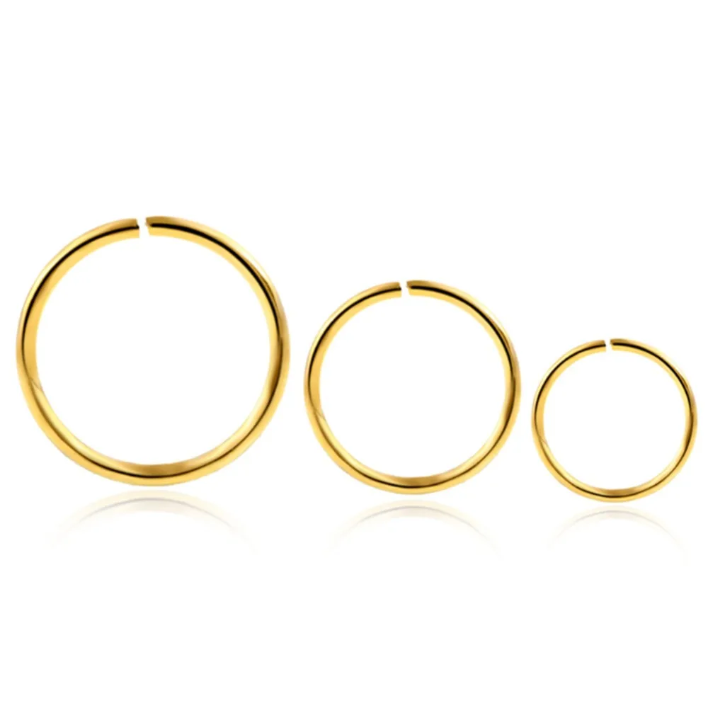 Fashion Stainless Steel Seamless Segment Rings Nose Hoops Ear Piercing Tragus Nose Rings Ear Cartiliage Tragus Sexy Body Jewelry nose rings piercing jewelry body piercing earrings ear piercing jewelry metal jewelry hoop earrings body piercing jewelry body jewelry