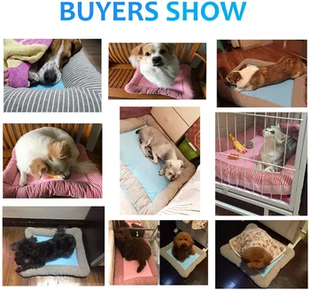 Cooling Pad Bed for Dogs Cats Puppy Kitten Cool Mat Pet Blanket Ice Silk Material Soft for Summer Sleeping Pink Blue Breathable 5