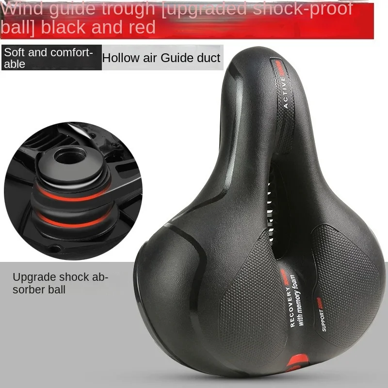 Bicycle Saddle Reflective Shock Absorbing Hollow Breathable Rainproof Cycling Road Mountain Cycling Accessory
