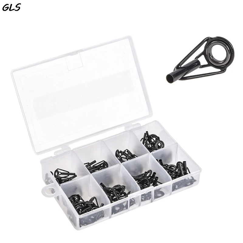 80pcs Fishing Rod Guide Oval Fishing Rod Eyes Guides Line Rings Pole