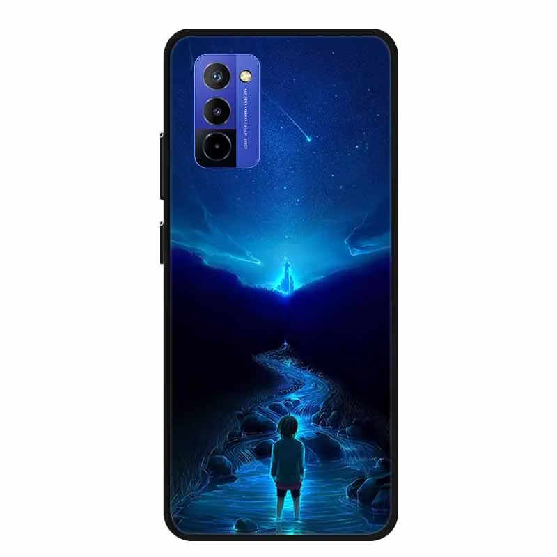 Shockproof Black Silicone Phone Case with Bumper Protection - Soft Back Cover 6.75
