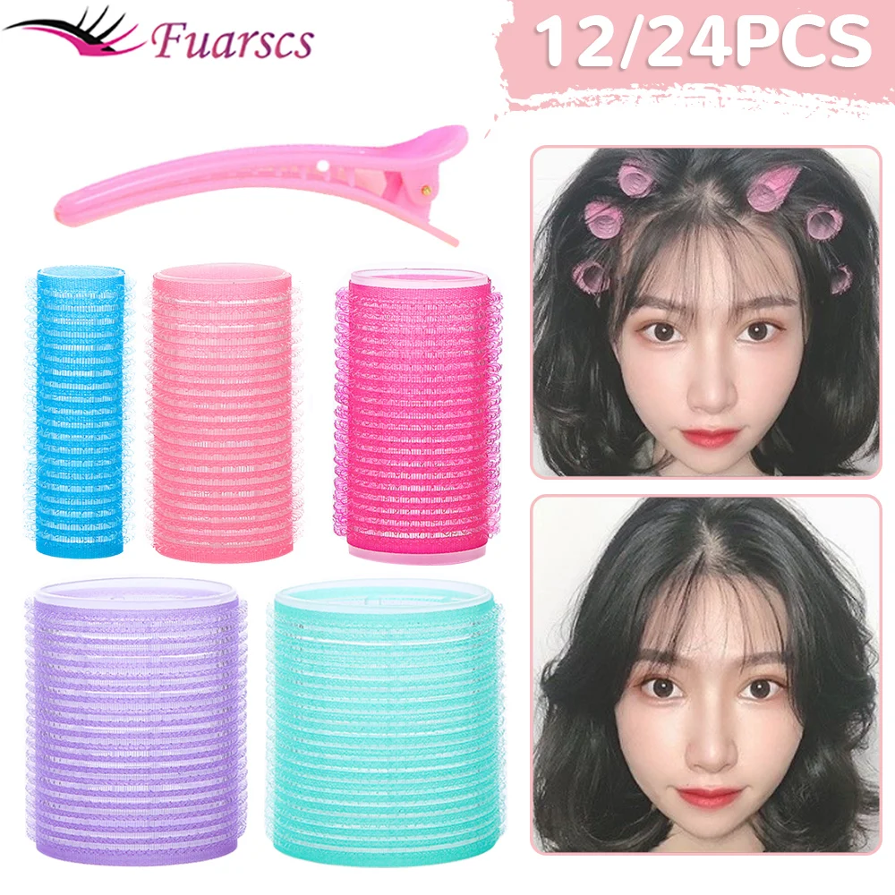 Description Picture 3 of itemHeatless Hair Roller Self Grip Hook Hair Curlers Salon Hair Dressing Curler Different Size Sticky No Heat Curling Styling Tools