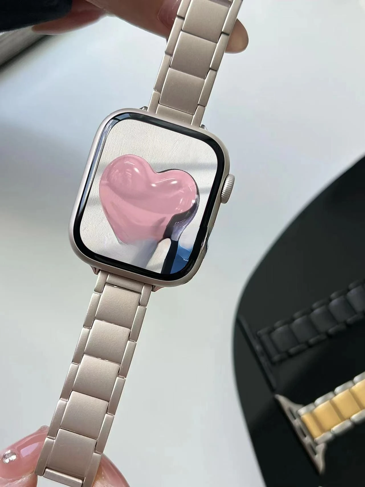 Cinturino Starlight Cinturino In Acciaio Inossidabile Per Cinturino Apple Watch Applewatch S8 Serie Semplice E Sottile 7 654 Se2 Correas Apple Watch