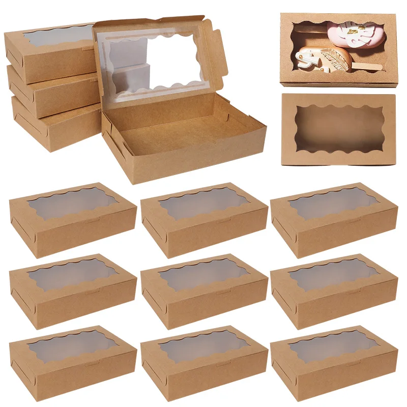 30PCS Cake Bakery Boxes with Window – Ideal for Chocolates, Candy, Desserts, Cupcakes, ... - SKU CBBW2258 - UGI Packaging