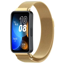Magnetic Milanese Loop Metal Strap for Smartwatch - Elegant Wristband Bracelet Accessories (Gold)