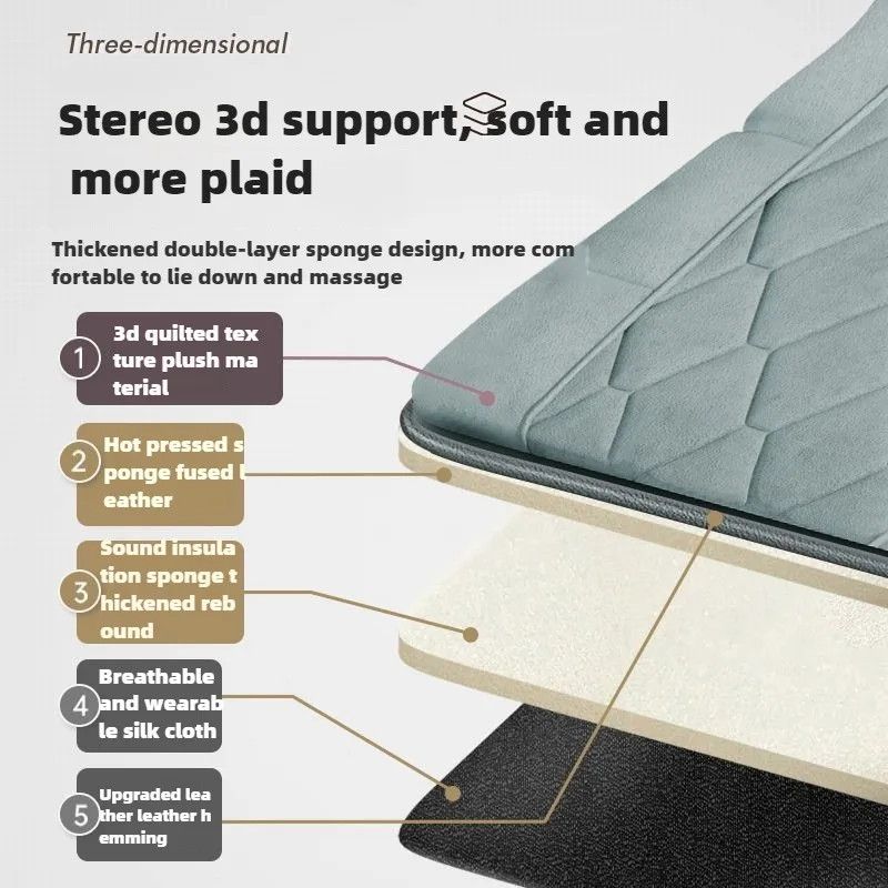 Matelas de massage électrique pour tout le corps avec chauffage, télécommande, coussin d'air pour les épaules, la nuque et la taille, et fonction de pétrissage du dos par vibrations._voghion.com