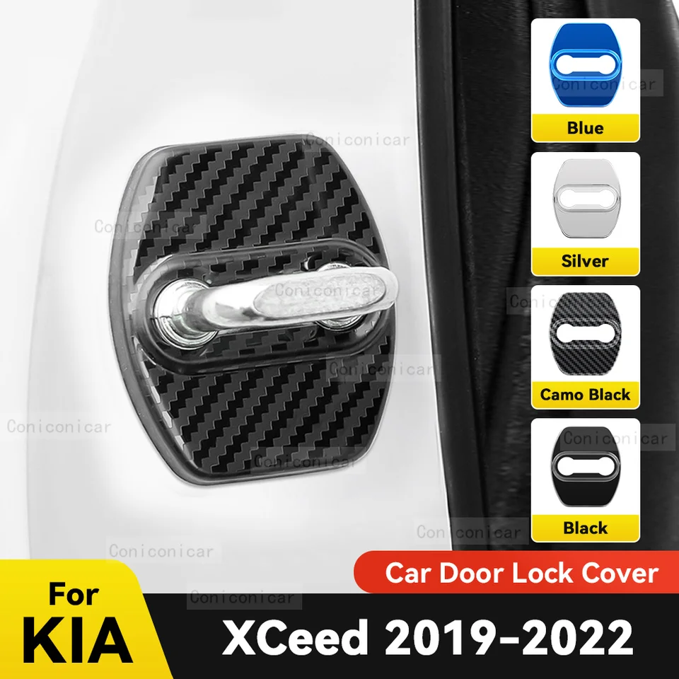 Car Door Lock Decoration Protection Cover Flags Emblem Stainless Steel Case  For KIA XCeed 2019 2020 2021 2022 Auto Accessories - AliExpress