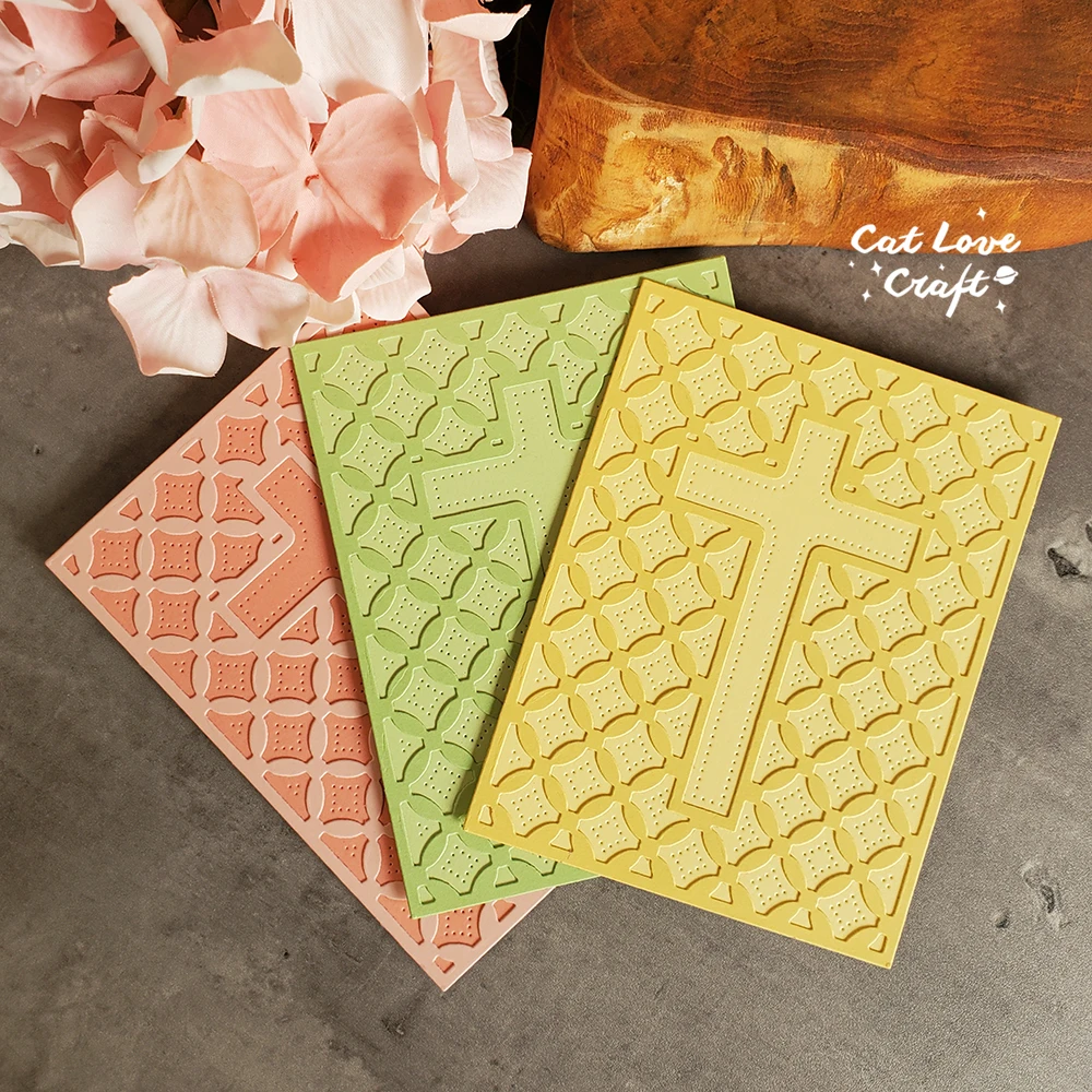 Description Picture 3 of itemCatlove Crucifix Background Easter Metal Cutting Dies Scrapbooking Stencil Die Cuts Card Making DIY Craft Embossing New For 2023